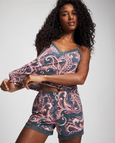 Lace-Trim Pajama Shorts - IMPERIAL PAISLEY MD PET | Soma Women