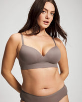 Rib Wireless Bra - DARK TAUPE | Soma Women