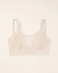 Wireless Pocketed Cupless Lace Bralette - IVORY | Soma Women