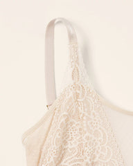 Wireless Pocketed Cupless Lace Bralette - IVORY | Soma Women