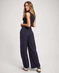 High-Waist Wide-Leg Pants - DEEP INDIGO | Soma Women