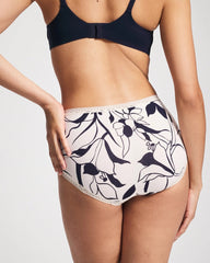 Cotton Brief Panty with Lace Trim - NOUVEAU FLORA MINI CHAMP | Soma Women