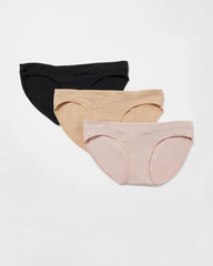 Hipster Panty 3 Pack - BLACK/WARM AMBER/ADOBE PK | Soma Women