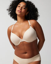 Push-Up Plunge Bra with Lace - PALE SAND | Soma Women