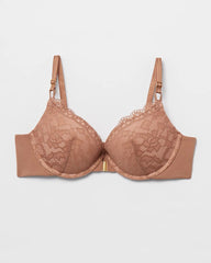 Push-Up Front-Close Bra with Lace - WARM SIENNA | Soma Women