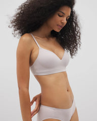 Luxe Wireless Bra with Lace Back - GRAY GLASS | Soma Women