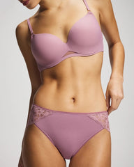 High-Leg Panty With Signature Lace - BEACH PLUM | Soma Women