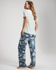Short Sleeve + Pant Pajama Set - REFLECTION BLOOMS TAP | Soma Women