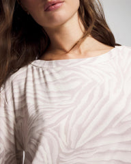 Long-Sleeve Pajama Top - ZEBRA ZEN GRAY GLASS | Soma Women
