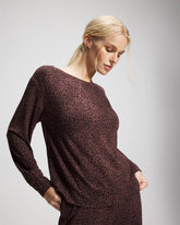 Long-Sleeve Pajama Top - HOT SPOT MOCHA | Soma Women