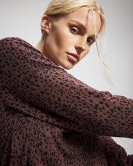 Long-Sleeve Pajama Top - HOT SPOT MOCHA | Soma Women