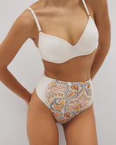 High-Waist Thong Panty With Lace - VINE PAISLEY CHAMPAGNE M | Soma Women