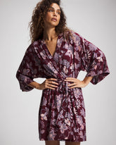Short Robe - PAISLEY SPLENDOR PLUM | Soma Women