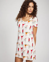 Short Sleeve Scoop Neck Sleepshirt - MERRY MIXES CHAMP | Soma Women