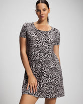 Short Sleeve Scoop Neck Sleepshirt - DIVINE LEOPARD TAUPE | Soma Women