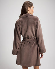 Plush Short Robe - DARK TAUPE | Soma Women