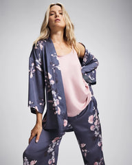 Short Robe - FLORAL DREAMS GRAY | Soma Women