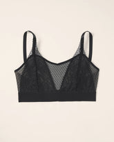 Wireless Pocketed Cupless Lace Bralette - BLACK | Soma Women