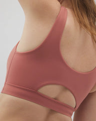 High-Neck Yoga Bra - CLAY ROSE | Soma Women