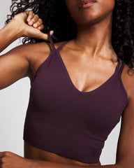 Longline Bra with Strappy Back - PLUM PERFECT | Soma Women