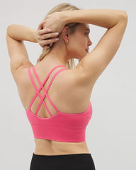 Longline Bra with Strappy Back - CAMELLIA ROSE | Soma Women
