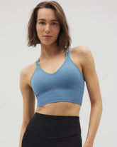 Longline Bra with Strappy Back - BLUE HEAVEN | Soma Women