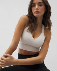 Longline Bra with Strappy Back - COCONUT | Soma Women