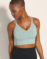 Longline Bra with Strappy Back - CHINOIS GREEN | Soma Women