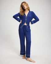 Solid Piped Pajama Pant - MAJESTY BLUE | Soma Women