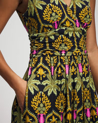 Goddess Maxi Bra Dress - PALMY PATTERNS NAVY | Soma Women