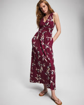Goddess Maxi Bra Dress - LUXURIOUS LEAVES PLUM | Soma Women