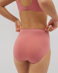 Vanishing Edge Microfiber Modern Brief Panty with Lace - CLAY ROSE | Soma Women