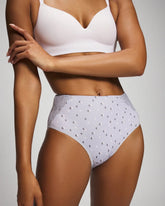 Tummy Modern Brief Panty with Lace - HALF MOON BLUE OPAL | Soma Women