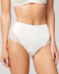 High-Waist Brief Panty with Lace - IVORY | Soma Women