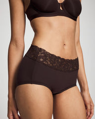 Brief Panty with Super Soft Signature Lace - CHOC PLUM W DTM FOIL | Soma Women