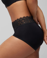 Brief Panty with Enchanting Lace - BLACK | Soma Women