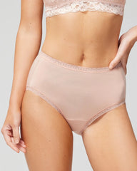 Cotton Brief Panty with Lace Trim - HUSH | Soma Women