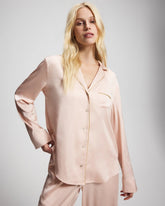 Long Sleeve Notch Collar Pajama Top - CAMEO ROSE | Soma Women