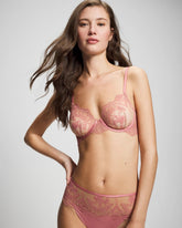 Tattoo Embroidered Perfect Coverage Bra - ANTIQUE PINK | Soma Women