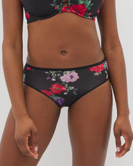 Cheeky Hipster Panty - RHAPSODY FLORA MINI BLACK | Soma Women
