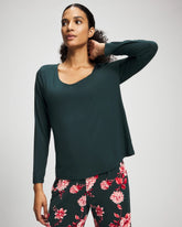 Classic Long Sleeve Pajama Top - GREEN JOLIE | Soma Women