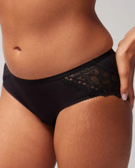 Hipster Panty with Enchanting Lace - BLACK | Soma Women