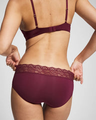 Hipster Panty with Enchanting Lace - VELVET PLUM | Soma Women