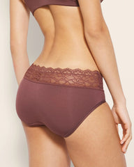 Hipster Panty with Enchanting Lace - MOCHA | Soma Women