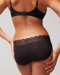 Hipster Panty with Enchanting Lace - BLACK | Soma Women