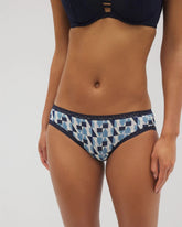 Cotton Hipster Panty with Lace Trim - PRISM GEO MINI NAVY | Soma Women