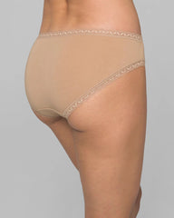 Cotton Hipster Panty with Lace Trim - WARM AMBER | Soma Women