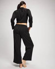 Shadow Stripe Pajama Pant - BLACK | Soma Women