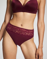 Edge High-Leg Panty with Lace - VELVET PLUM | Soma Women