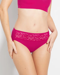 Edge High-Leg Panty with Lace - PINK COSMO | Soma Women